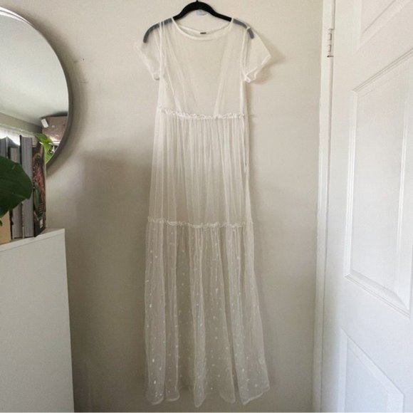 Chan Luu White Sheer Slip Dress - Picture 2 of 7